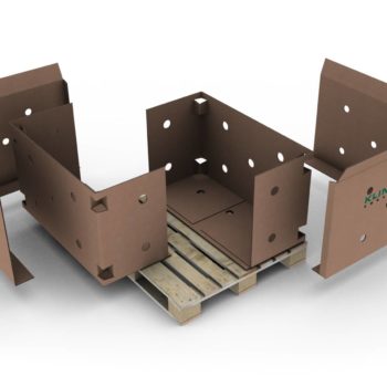Crates for pallet and export - Fruits - manual assembly crate Big Box 500kg