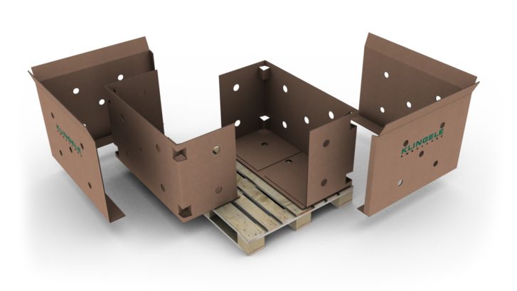 Crates for pallet and export - Fruits - manual assembly crate Big Box 500kg