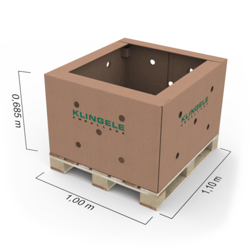 Boxes with high percentages of humidity and up to 360 kg.